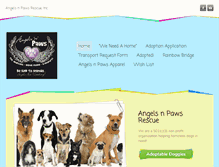 Tablet Screenshot of angelsnpaws.com